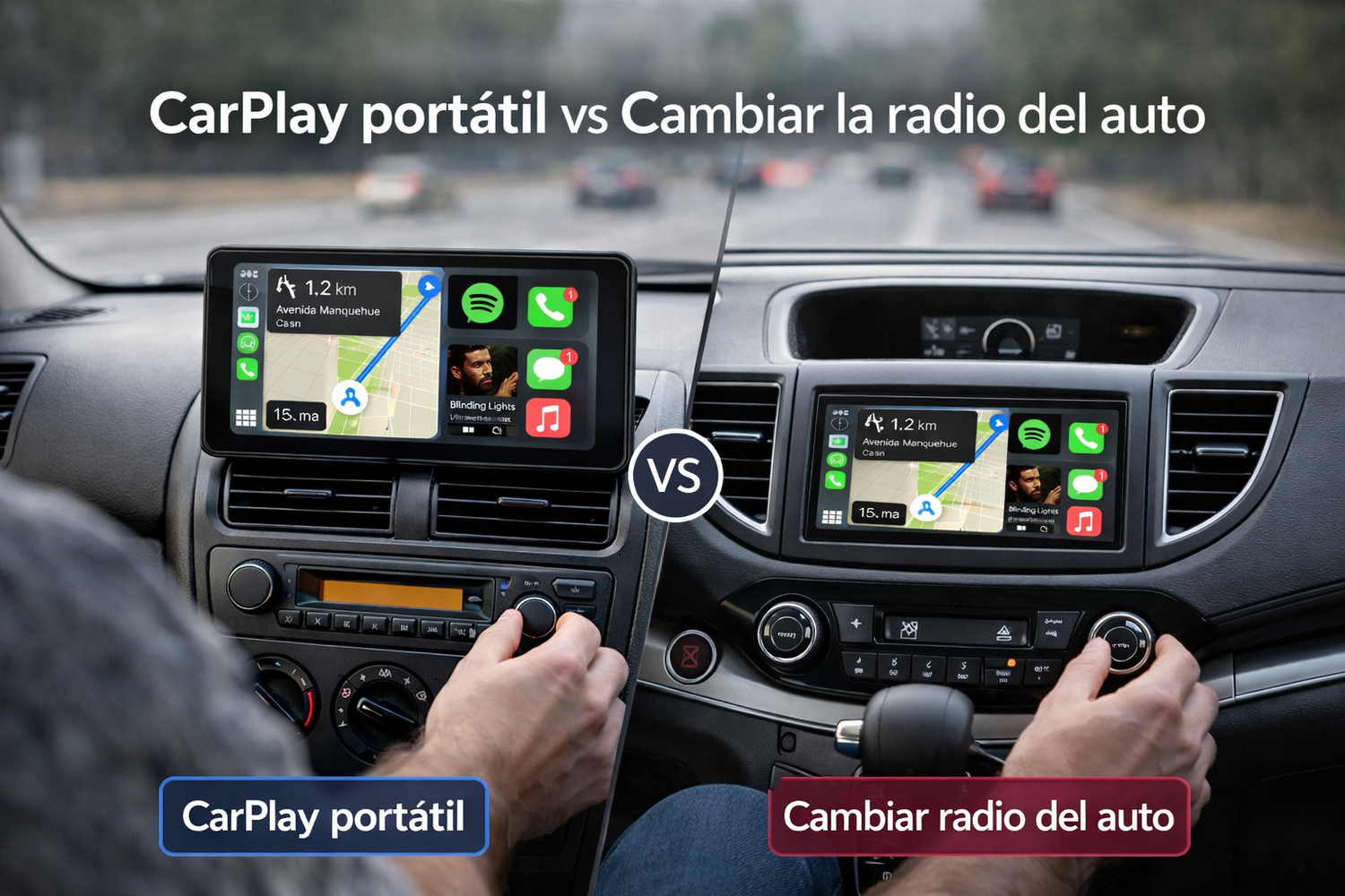CarPlay portátil vs cambiar la radio del auto: ¿cuál conviene realmente?