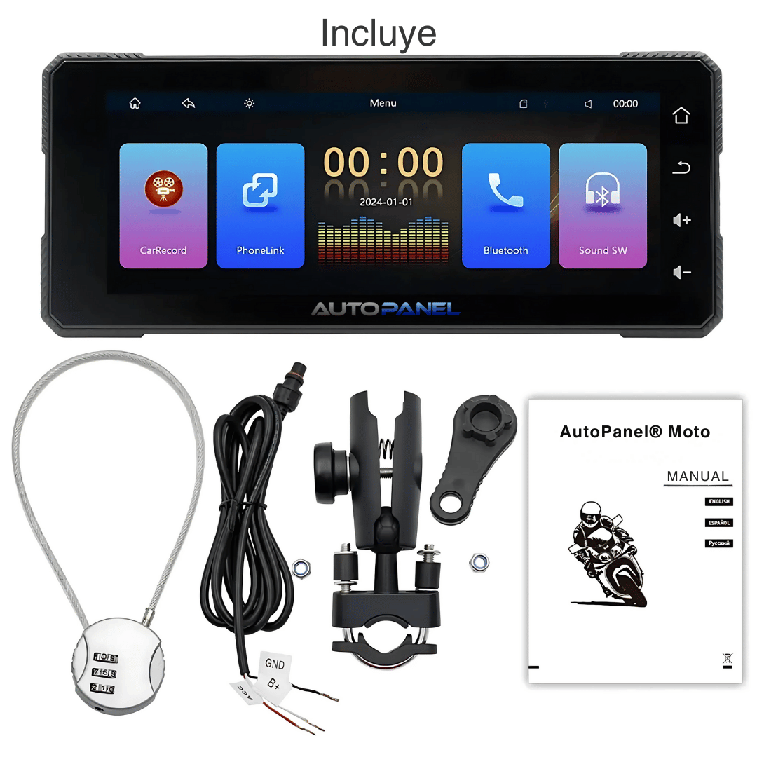 AutoPanel® Moto + Cámara Frontal Dashcam Gratis