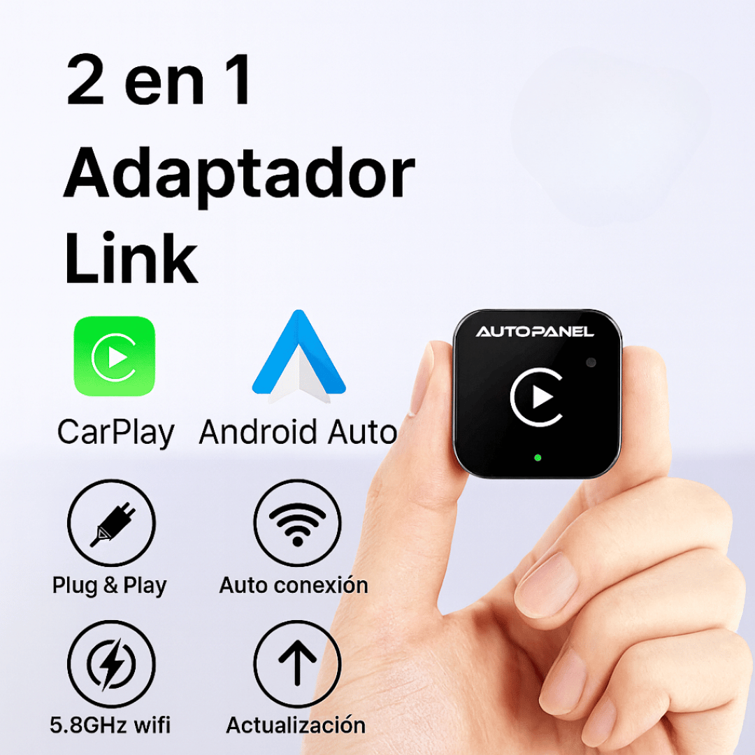 AutoPanel® Link Adaptador Inalámbrico CarPlay & Android Auto