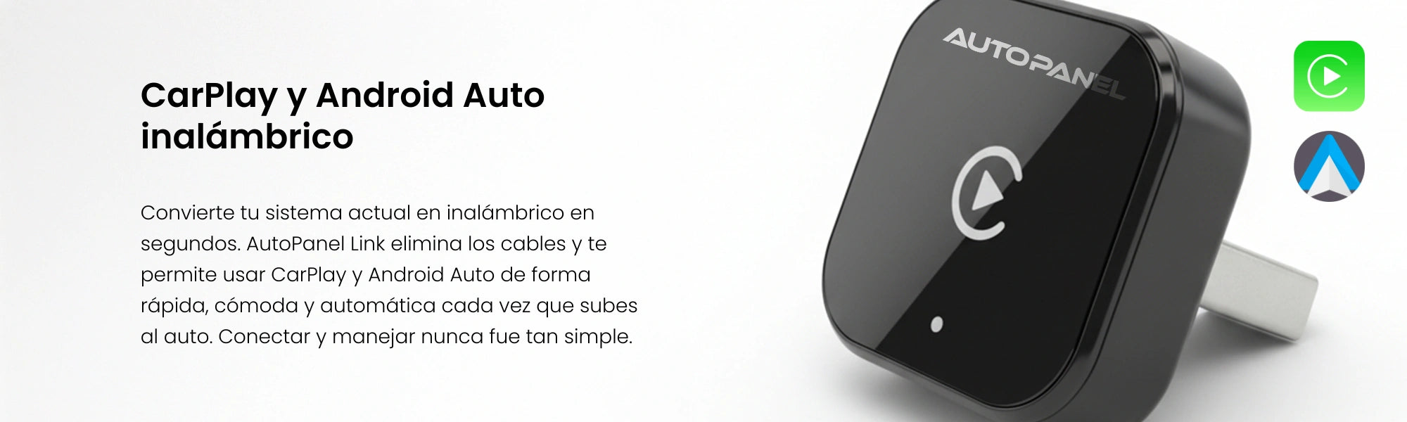 AutoPanel Link convierte CarPlay y Android Auto en inalámbricos – Conecta sin cables