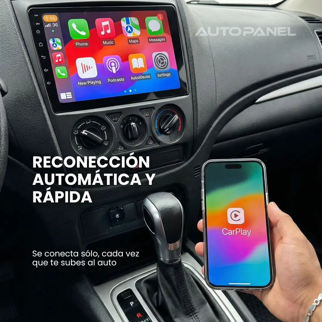 AutoPanel Link CarPlay wireless adapter Chile - reconexión automática y rápida cada vez que subes al auto con tu iPhone